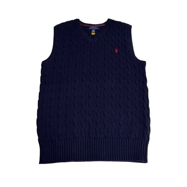 폴로 랄프로렌 키즈 니트 조끼 XL 네이비