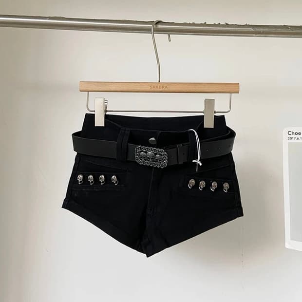 [새상품]락스타 스컬벨트 세트 쇼츠