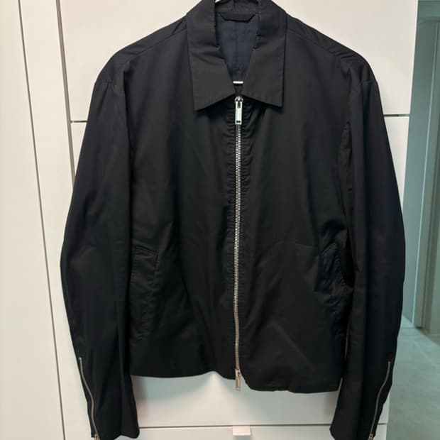 코스튬 네셔널 블랙 미니멀 블루종 자켓 95-100