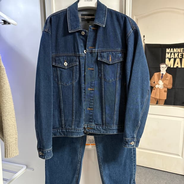 무탠다드 데님 셋업