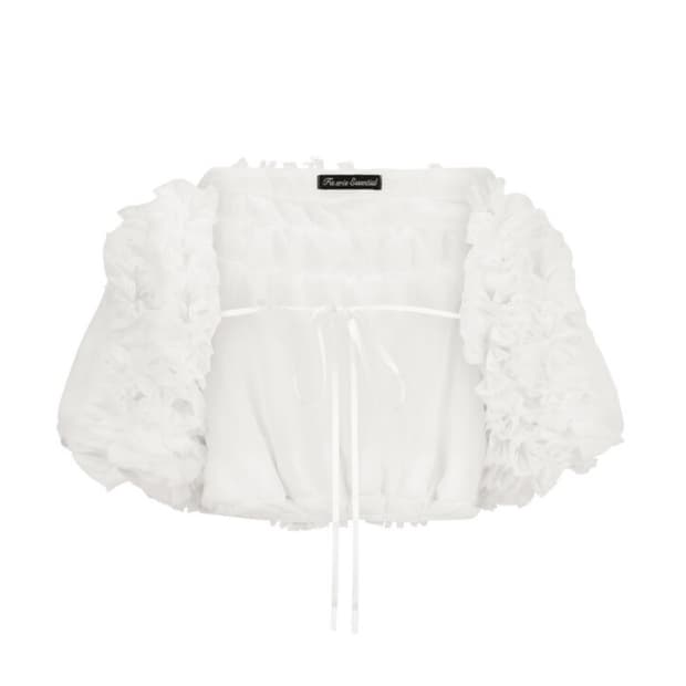 샵페어리 soft bloom short bolero (ivory)