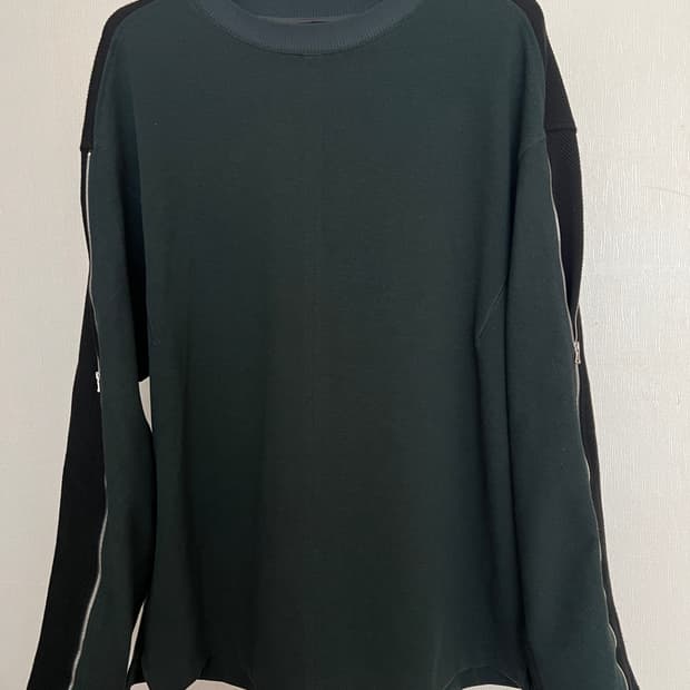 시스템옴므 배색 집업 오버핏 맨투맨 (105)