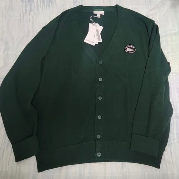 라코스테 링스링스 가디건 5사이즈 다크그린