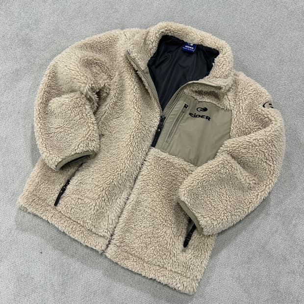 아이더 뽀글이 플리스 자켓 아이보리 130