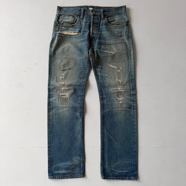 RRL Low straight selvedge jean. 