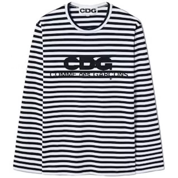 CDG 꼼데가르송 롱슬리브 티셔츠 스트라이프 네이비