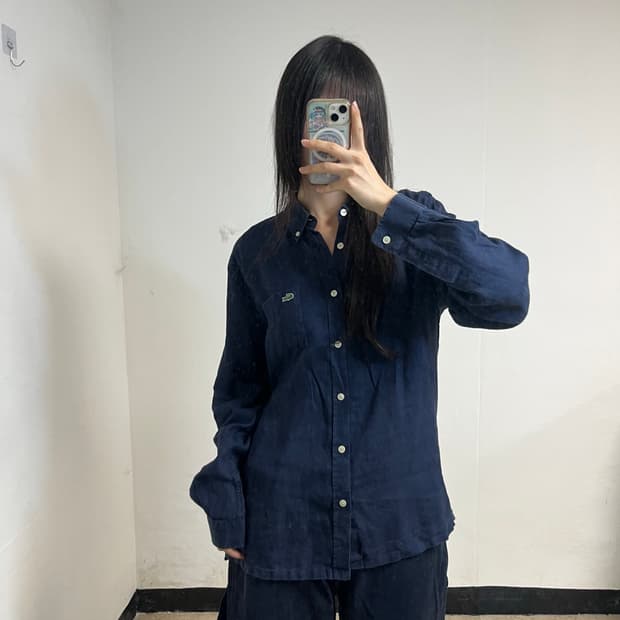 Lacoste Dark Navy Linen Shirt