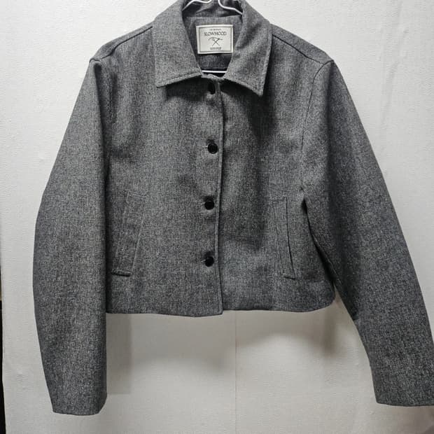 SLOWMOOD 헤링본 크롭 자켓  L