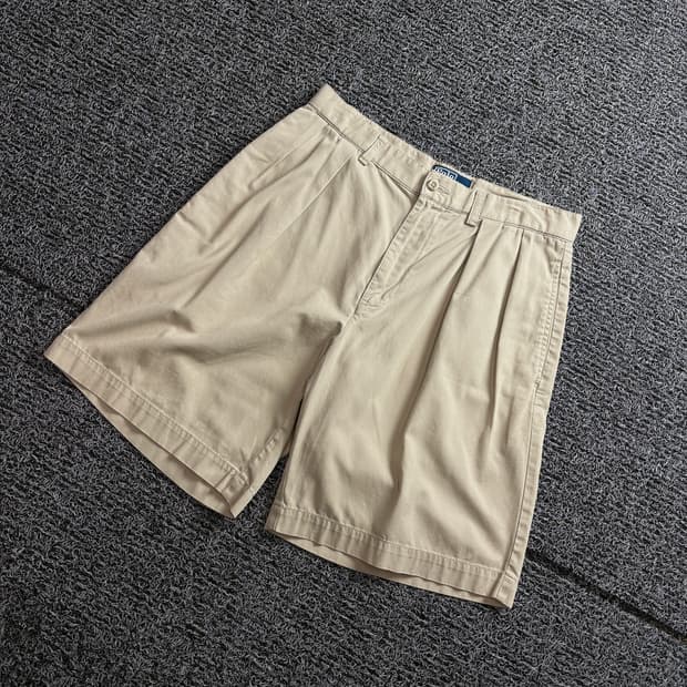 폴로 랄프로렌 아카이브 투턱 치노 하프 팬츠 3871