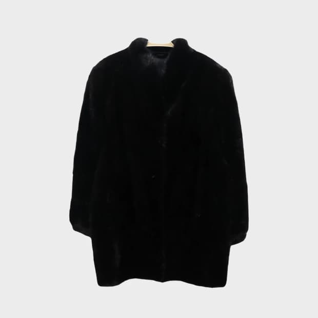 밍크 미디 코트 63434