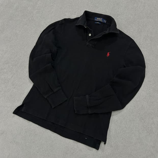 폴로 랄프로렌 블랙 긴팔 카라티 s