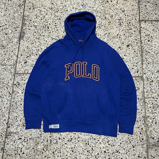 폴로 랄프로렌(POLO RalphLauren)블루 스펠로고 후드티