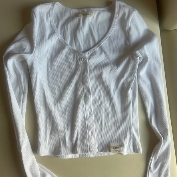 글로니 클래식 가디건 화이트