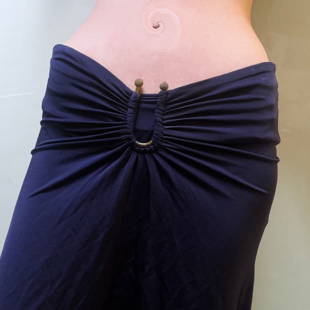 로베르토 저스트 카발리 네이비 미디스커트 40