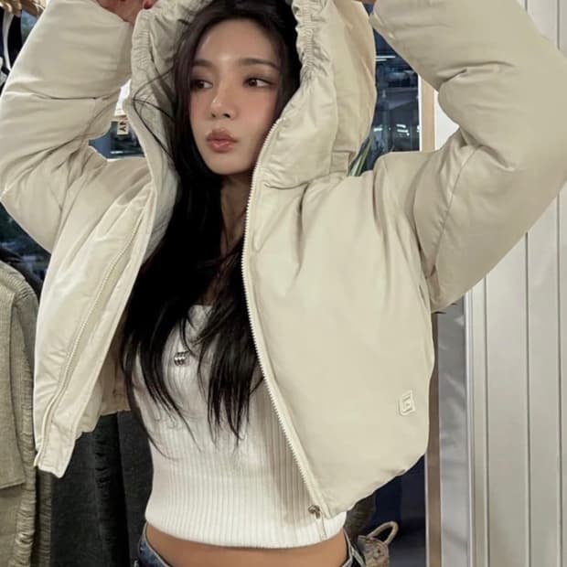 글로니 다운 푸퍼 자켓 아이보리