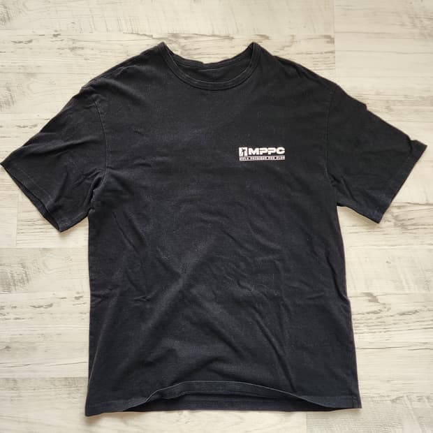 MULAWEAR 뮬라웨어 블랙 반팔 라운드 티셔츠. XL(100~105)