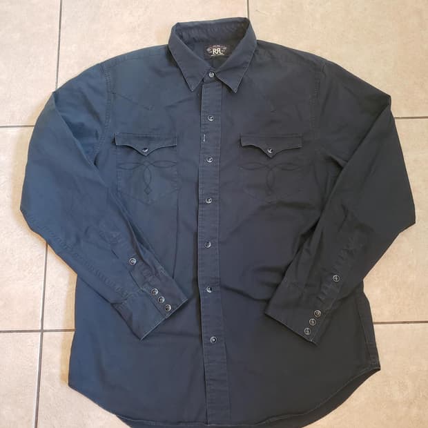 RRL 더블알엘 코튼 트윌 웨스턴 셔츠