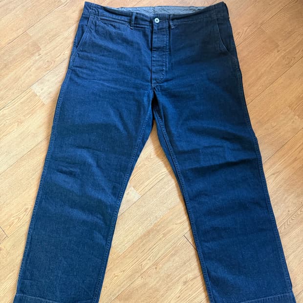 (8) RRL(더블알엘) 인디고 린스 데님 필드 팬츠 38x32