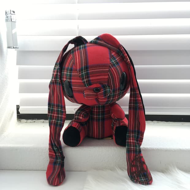 범용토끼 체크 인형