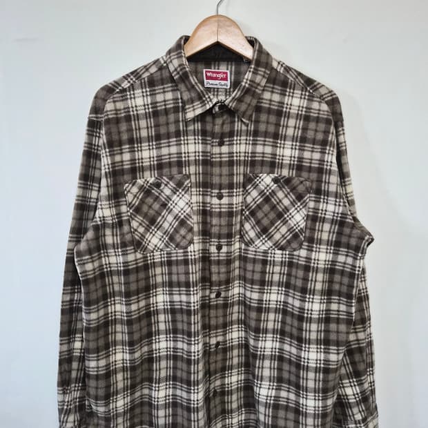 랭글러Wrangler 체크 폴리 셔츠 XL사이즈 - S323