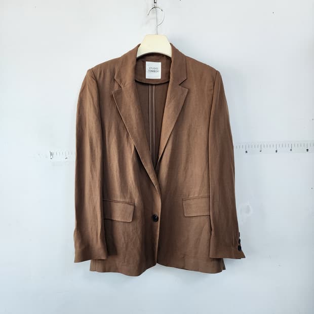 스튜디오 톰보이 브라운 블레이저 자켓