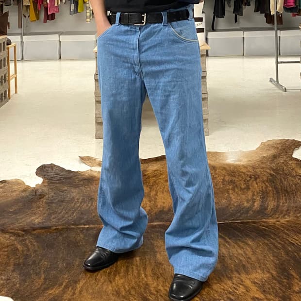 70's  LEVI'S bell bottom denim pants 벨보텀