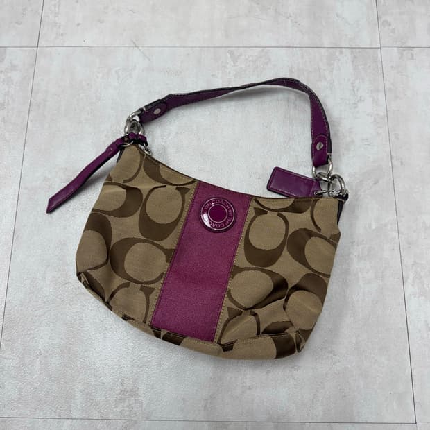 •Coach 캔버스 시그니처 호보백