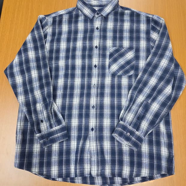 수아레 유로피안 피치 체크 셔츠 네이비 XL