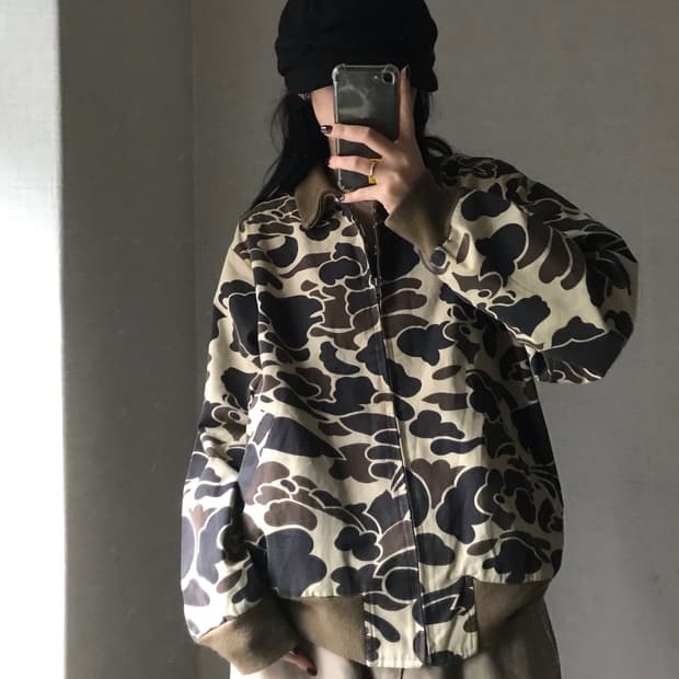 빈티지 카모 자켓