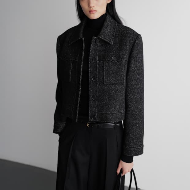 오르 orr 텍스쳐드 울 자켓