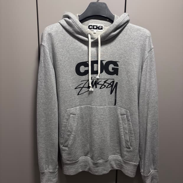 CDG x STUSSY 꼼데 스투시 후드 티셔츠 L