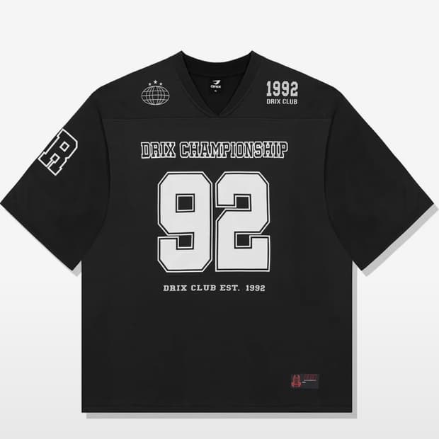 DRIX 럭비 오버핏 메시 저지 하프 슬리브