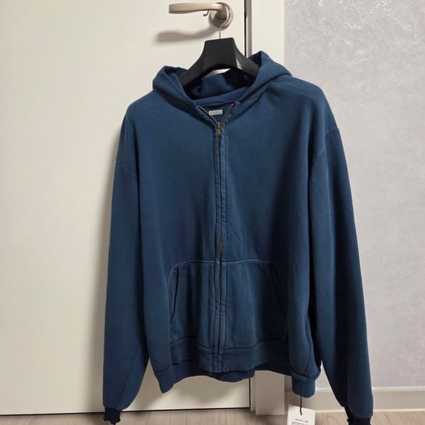 [3] 아프레쎄 26ss 빈티지 라이트 후드집업 블루