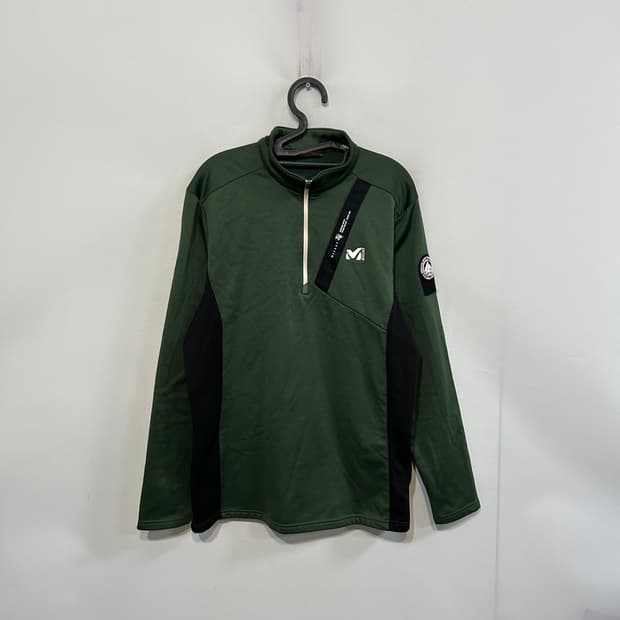 밀레 남성 기모 반집업 티셔츠 105