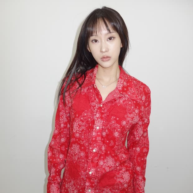 니들스x네펜테스 페이즐리 셔츠