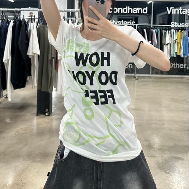 Hysteric Glamour “HOW DO YOU FEEL?” 티셔츠