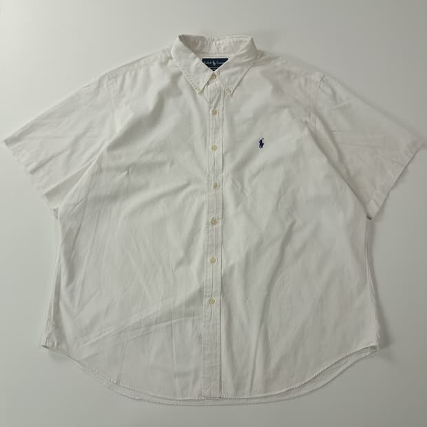 CJ497 2XL 폴로 클래식핏 00s 화이트 반팔 셔츠 남방