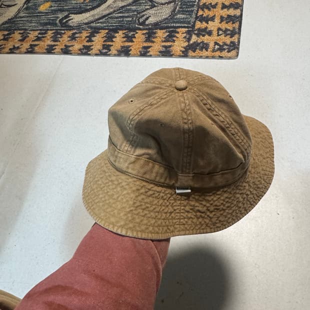 스투시 빈티지 버킷햇 베이지 m