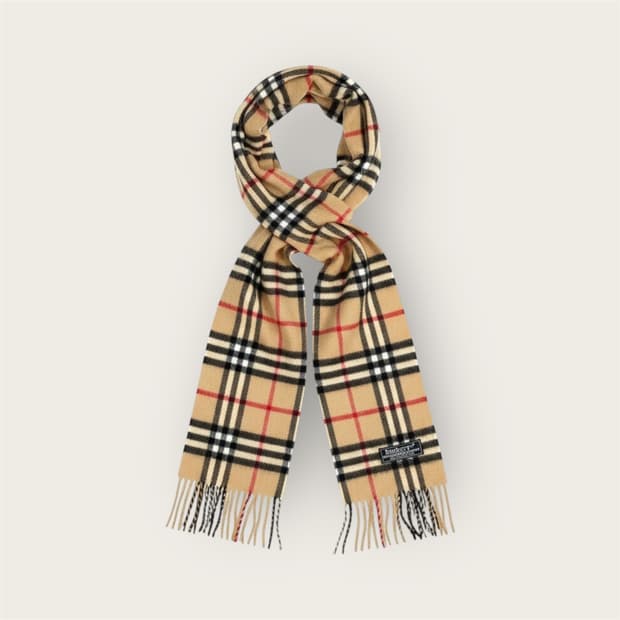 버버리 노바체크 캐시미어X램스울 머플러