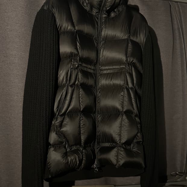 C.P. 컴퍼니 메리노 나일론 믹스드 고글 니트 블랙 