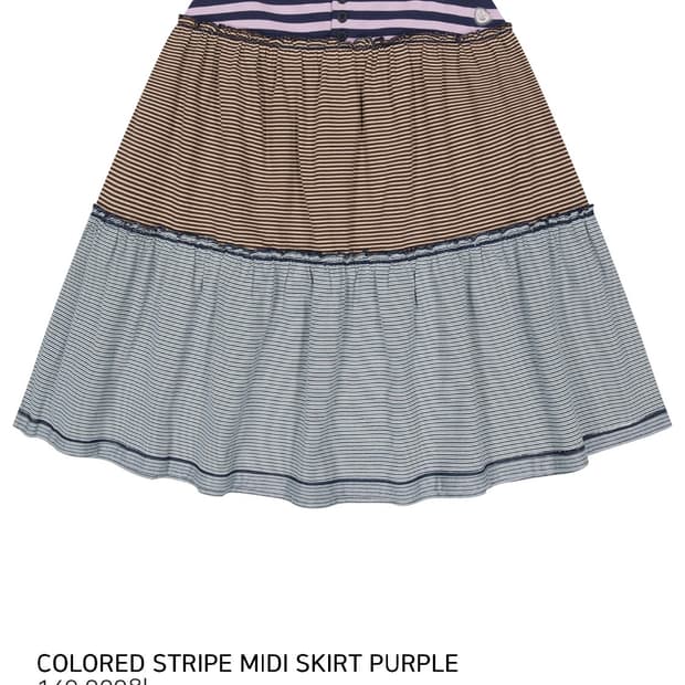 코이세이오 couseio 스트라이프 미디 스커트 퍼플