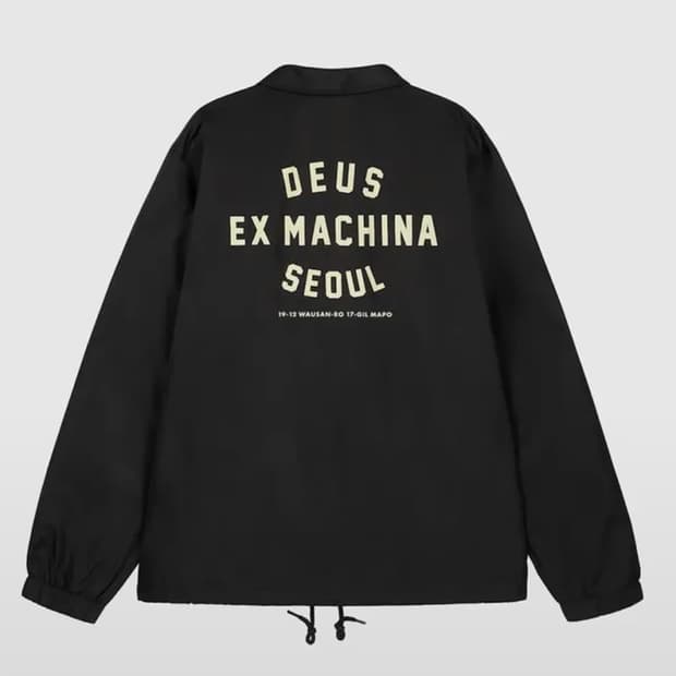 [2XL] 데우스 엑스 마키나 서울 컬리지 코치자켓 블랙 새상품