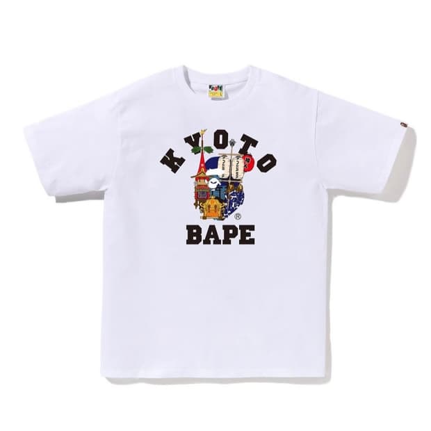 [XL, 2XL] 베이프 컬리지 로고 티셔츠 교토 한정
