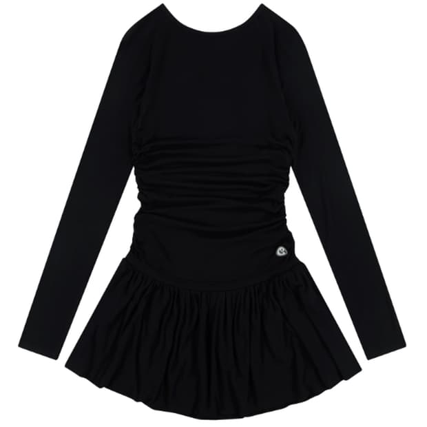 Coyseio DRAPING DRESS BLACK