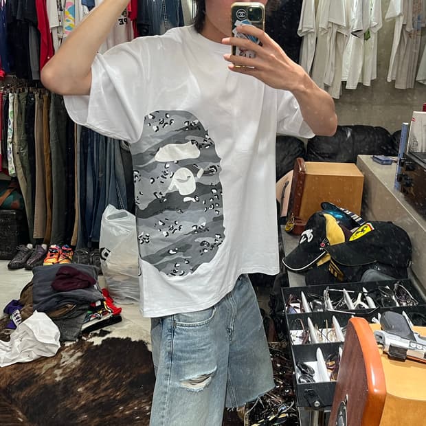 베이프 카모 빅사루 티셔츠