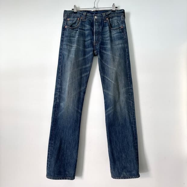 LEVI'S 501 straight crack denim pants