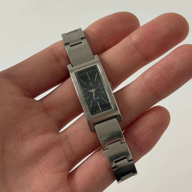 1990s XC Navy Dial Square Ladies Quartz