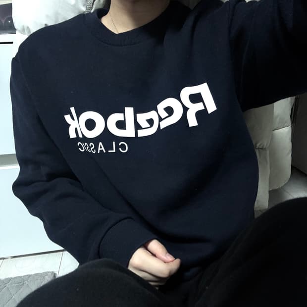 리복 네이비 맨투맨/브랜드/옷/교복아우터