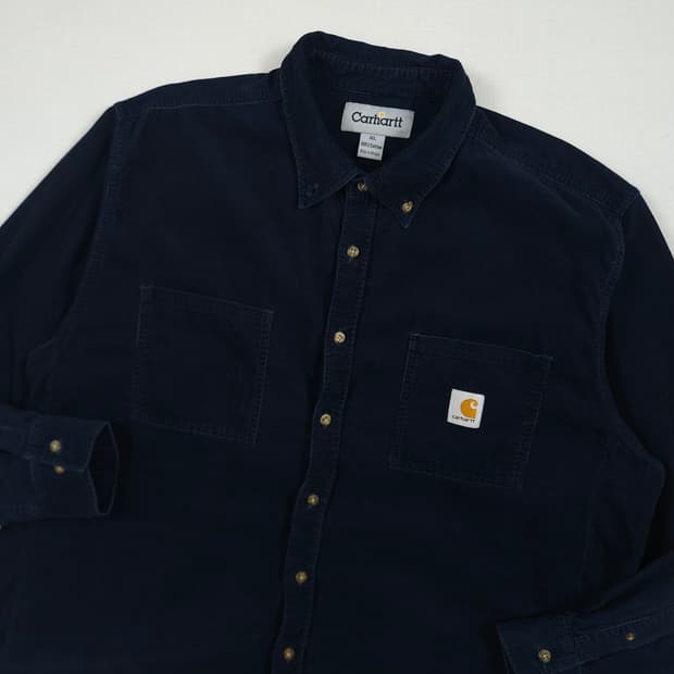 2XL(110) 칼하트 리워크 코듀로이셔츠 네이비