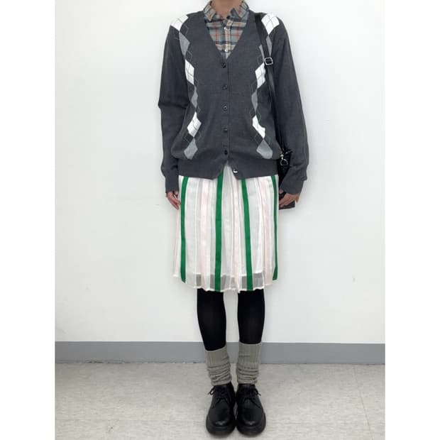 빈티지 스트라이프 스커트